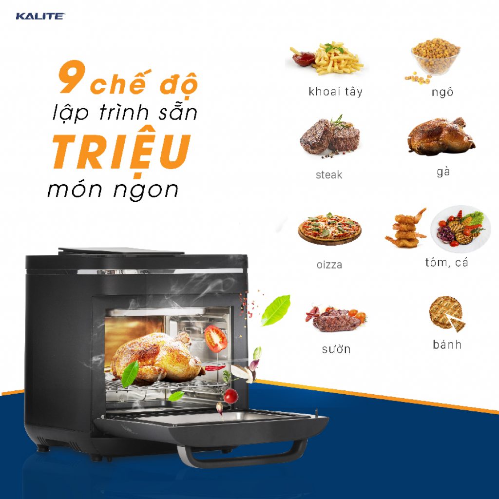 Nồi được tích hợp đến 9 chế độ lập trình sẵn