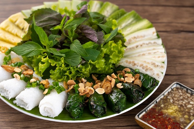 Bò lá lốt mỡ chài thơm ngon hấp dẫn