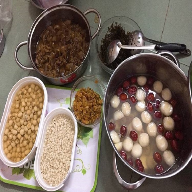 Chuẩn bị nguyên liệu nấu chè sâm bổ lượng