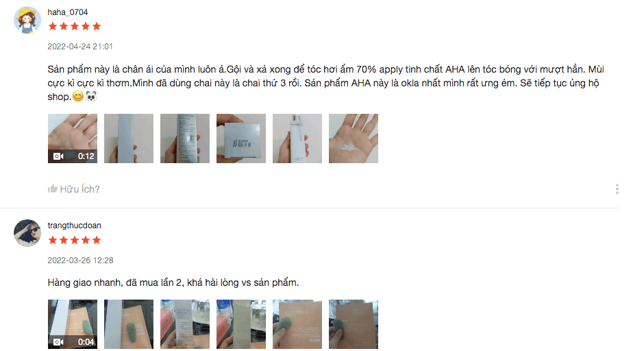Review tinh chất dưỡng tóc AHA ESSENCE - Dream Trend 4 Đánh giá của người mua hàng