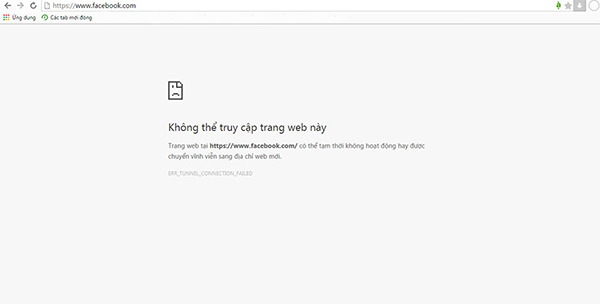 Không truy cập vào được Facebook Không truy cập vào được Facebook