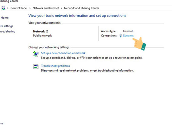 Vào cài đặt mạng: chọn Wireless Network Connection hoặc chọn Ethernet Vào cài đặt mạng: chọn Wireless Network Connection hoặc chọn Ethernet
