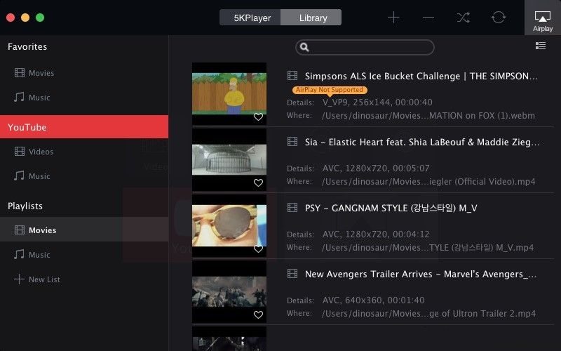 Top 10 phần mềm xem video năm 2020 2 Phần mềm xem video 5KPlayer