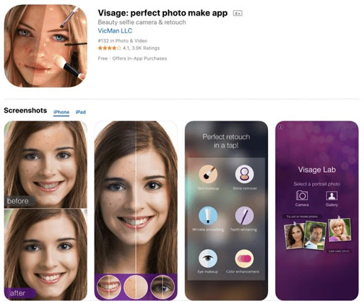 Top 10 phần mềm chỉnh sửa ảnh tốt nhất cho cả iPhone và Android 9 Ứng dụng phần mềm Visage