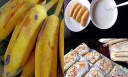 Chuẩn bị nguyên liệu làm kem chuối bịch