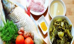 Chuẩn bị nguyên liệu nấu cá chép om dưa cho 4 người ăn