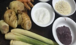 Nguyên liệu cho món giò heo giả cầy