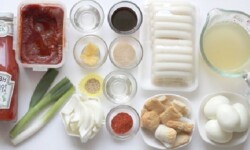 Nguyên liệu làm tokbokki Hàn Quốc